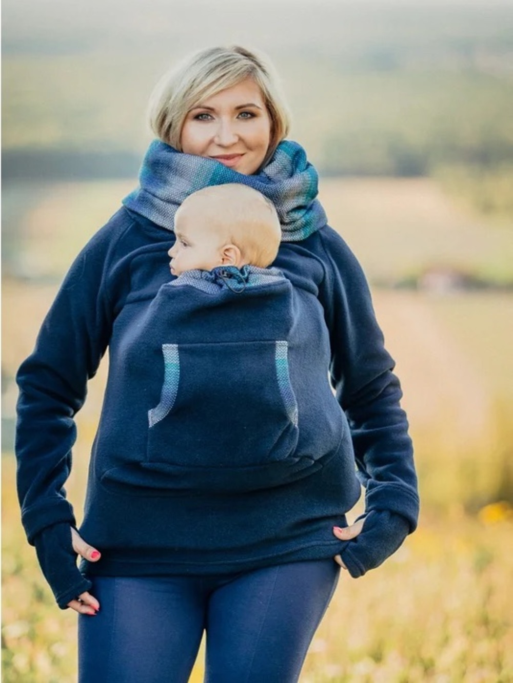 LennyLamb Baby Wearing Sweatshirt Hoodie Cowl size Medium